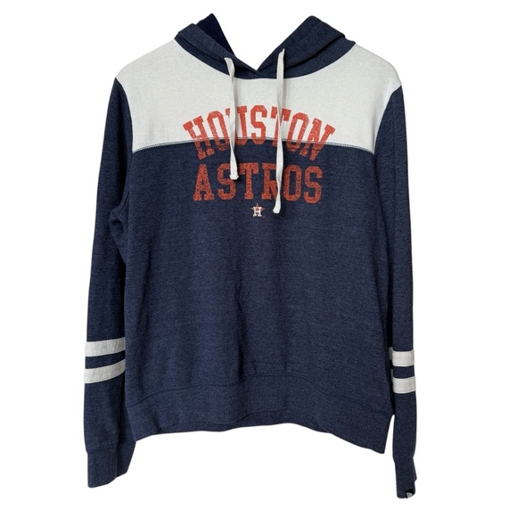 New Era Houston Astros Women's Colorblock Pullover Hoodie Navy/White Size L MLB - Picture 2 of 9